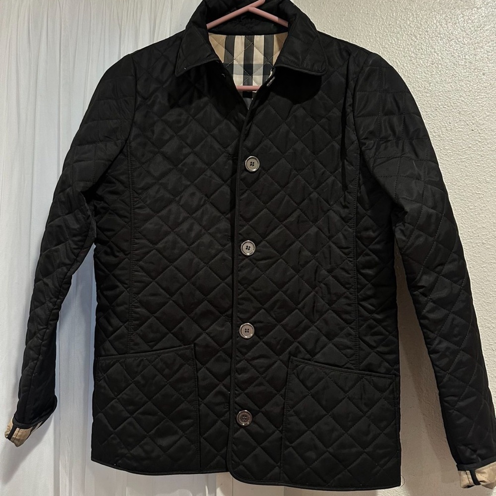 Burberry Black Quilted Kids Jacket